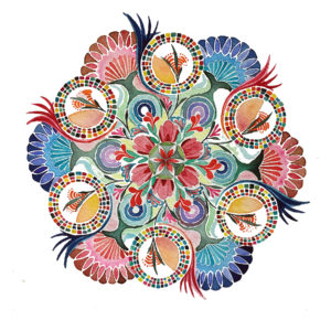 bouquet mandala (original)